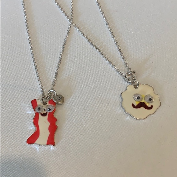 Bacon and Egg BFF necklaces - Picture 2 of 2